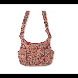 Vera Bradley cargo sling bag in Capri Melon